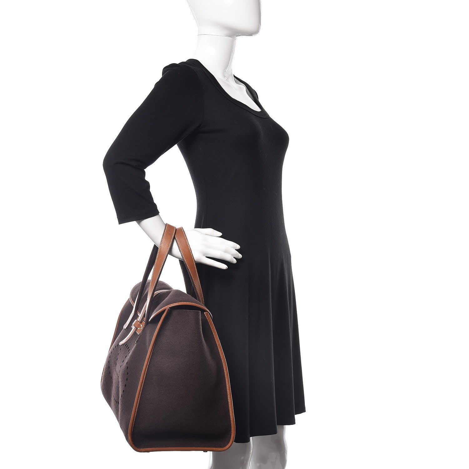 Hermes Felt Barenia Feu2Dou Ebene Gold 2 of 12