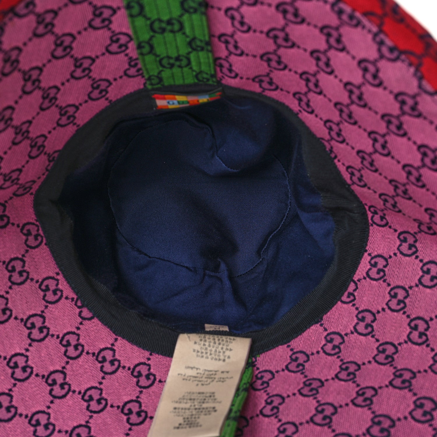 Gucci Monogram Multicolor Wide Brim Hat M Pink Multicolor 6 of 8