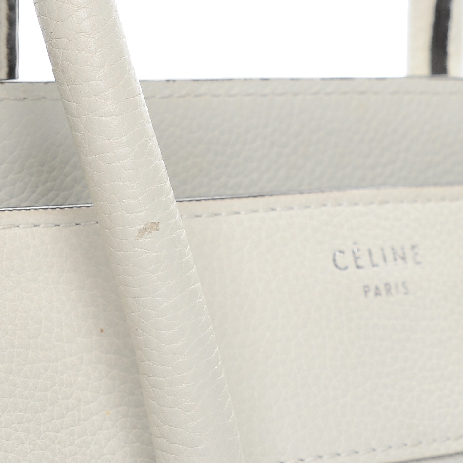 Celine Drummed Calfskin Mini Luggage Lune 8 of 9