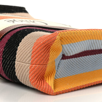 Chloe Cotton Calfskin Large Woody Striped Tote Multicolor 8 of 8
