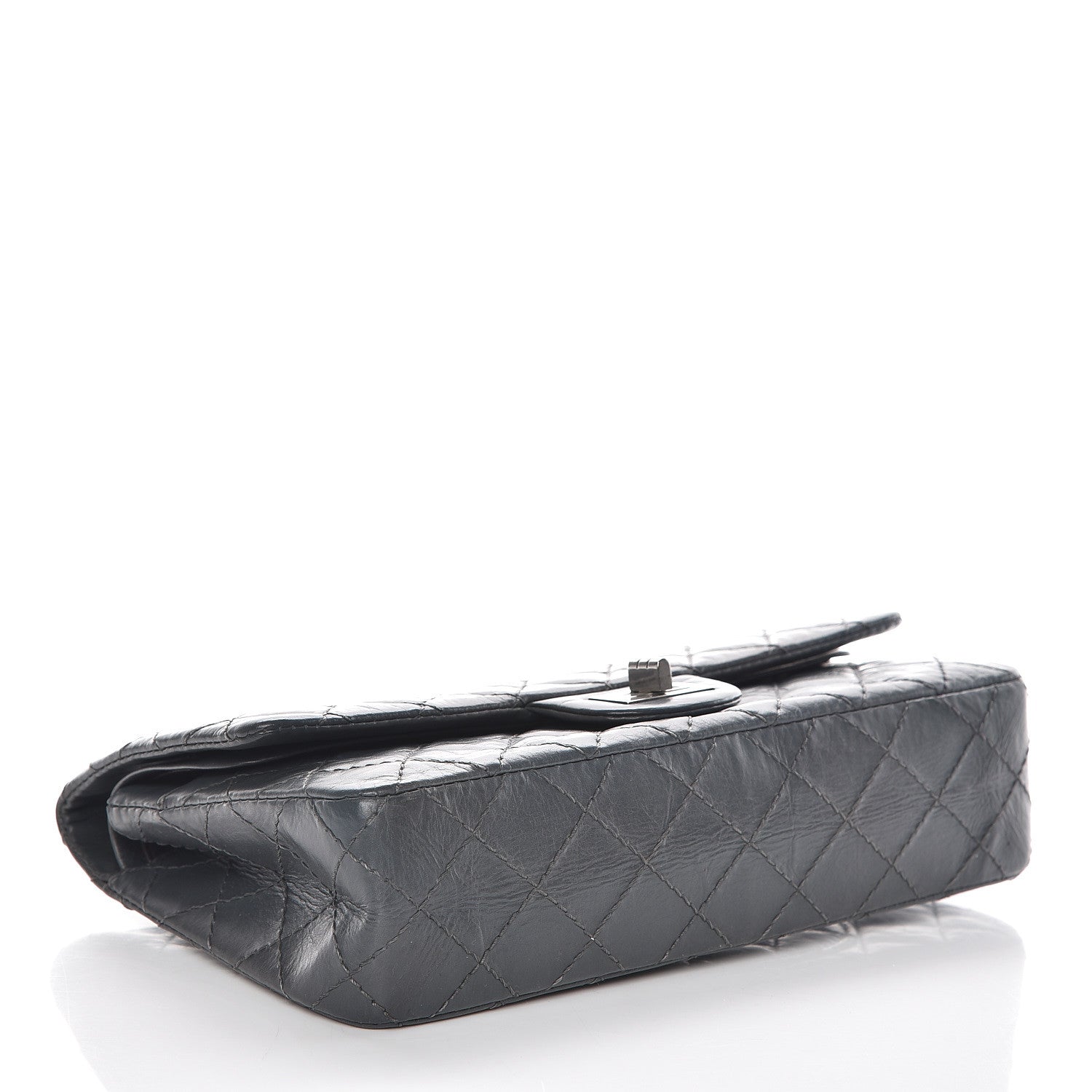 Chanel Aged Calfskin Quilted 50th Anniversary 2.55 Reissue 225 Flap Grey 4 of 13