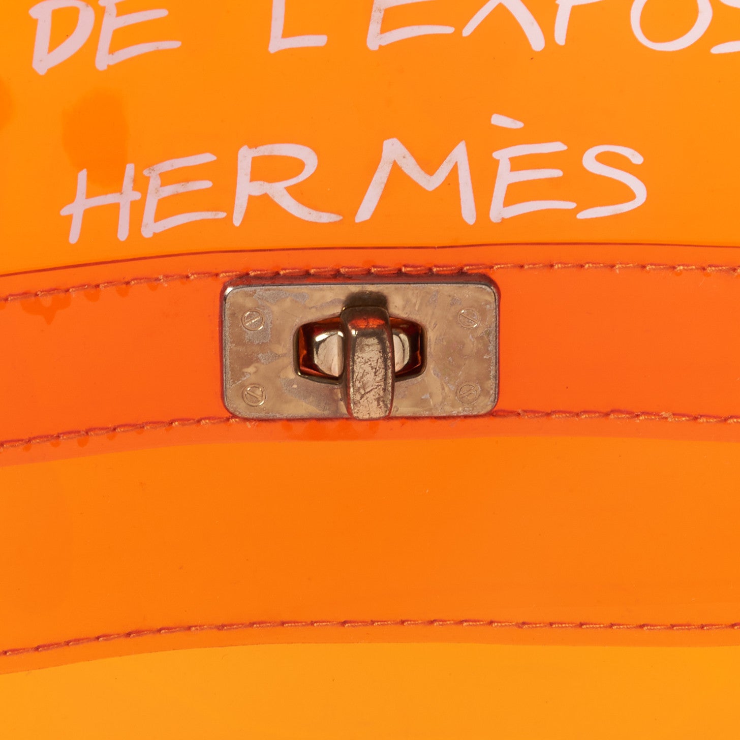 Hermes Vinyl Souvenir De L'Exposition Kelly Orange 8 of 8