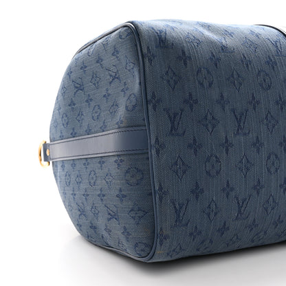 Louis Vuitton Monogram Denim Keepall Bandouliere 50 8 of 9