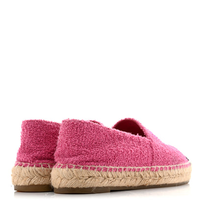 Chanel Fabric Grosgrain CC Espadrilles 38 Dark Pink Black 5 of 11