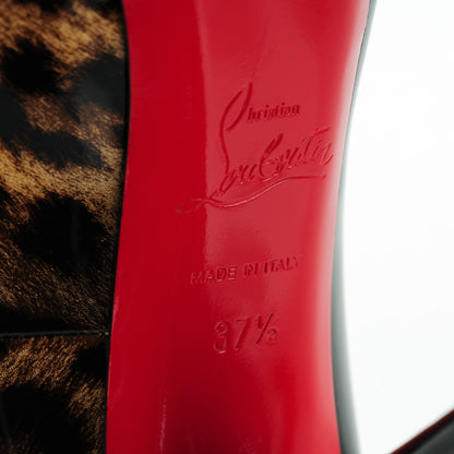 Christian Louboutin Patent Degrade Leopard Very Conic 120 Pumps 37.5 Black 6 of 8