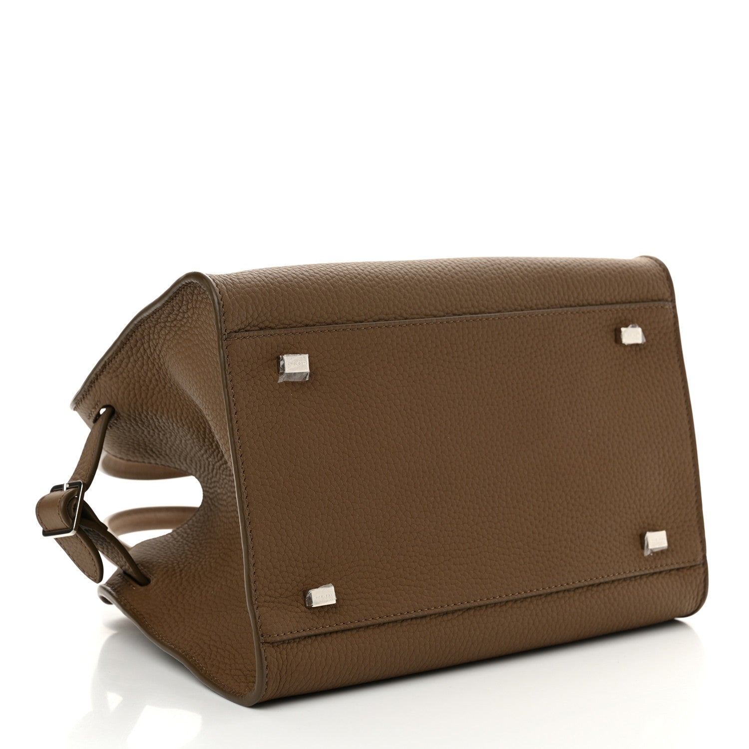 The Row Grained Calfskin Soft Margaux 10 Bag Dark Taupe 4 of 11