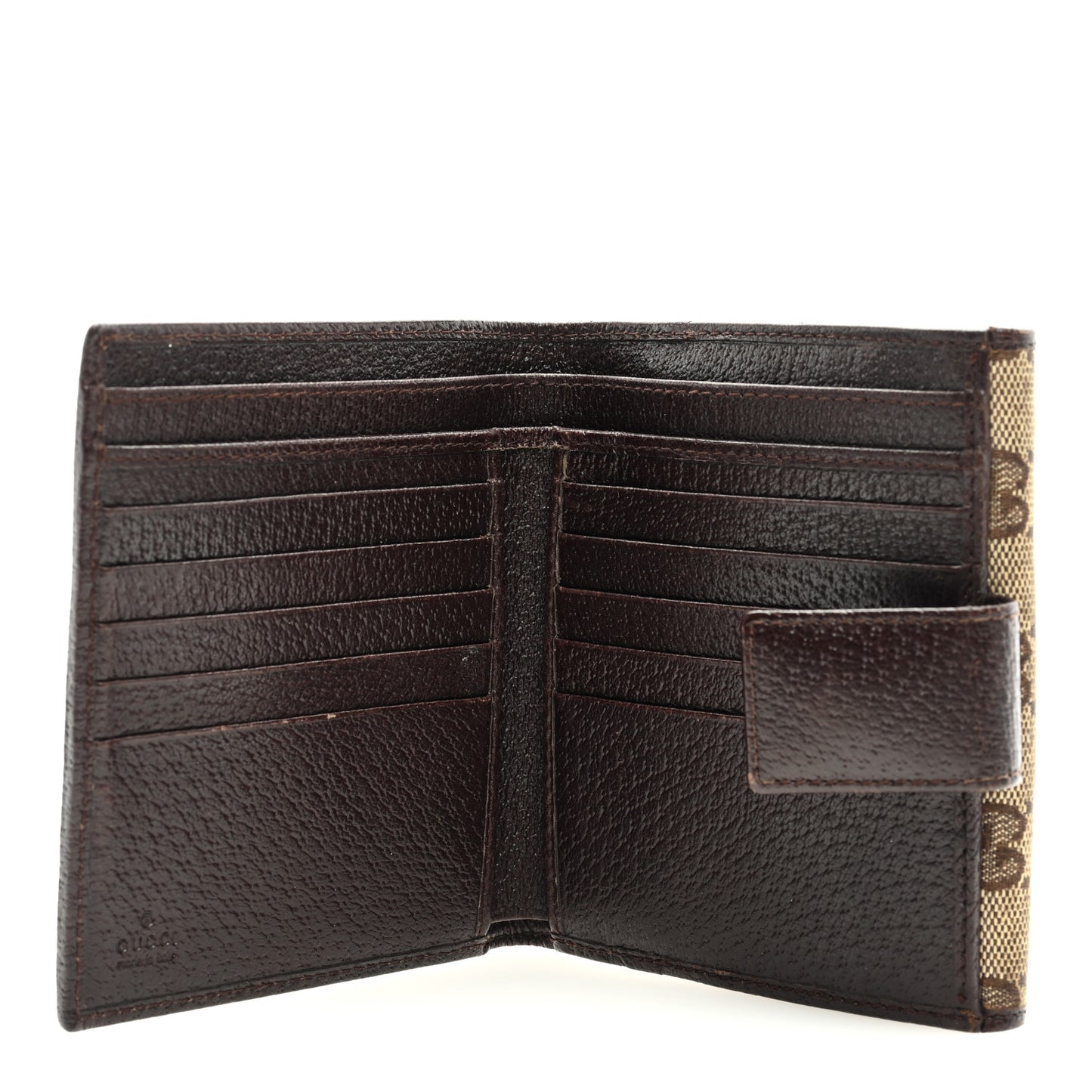 Monogram Metal Bar French Flap Wallet Beige Ebony Cocoa