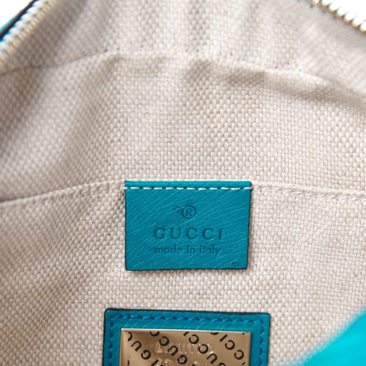 Gucci Ostrich Small Soho Disco Bag Teal 9 of 11