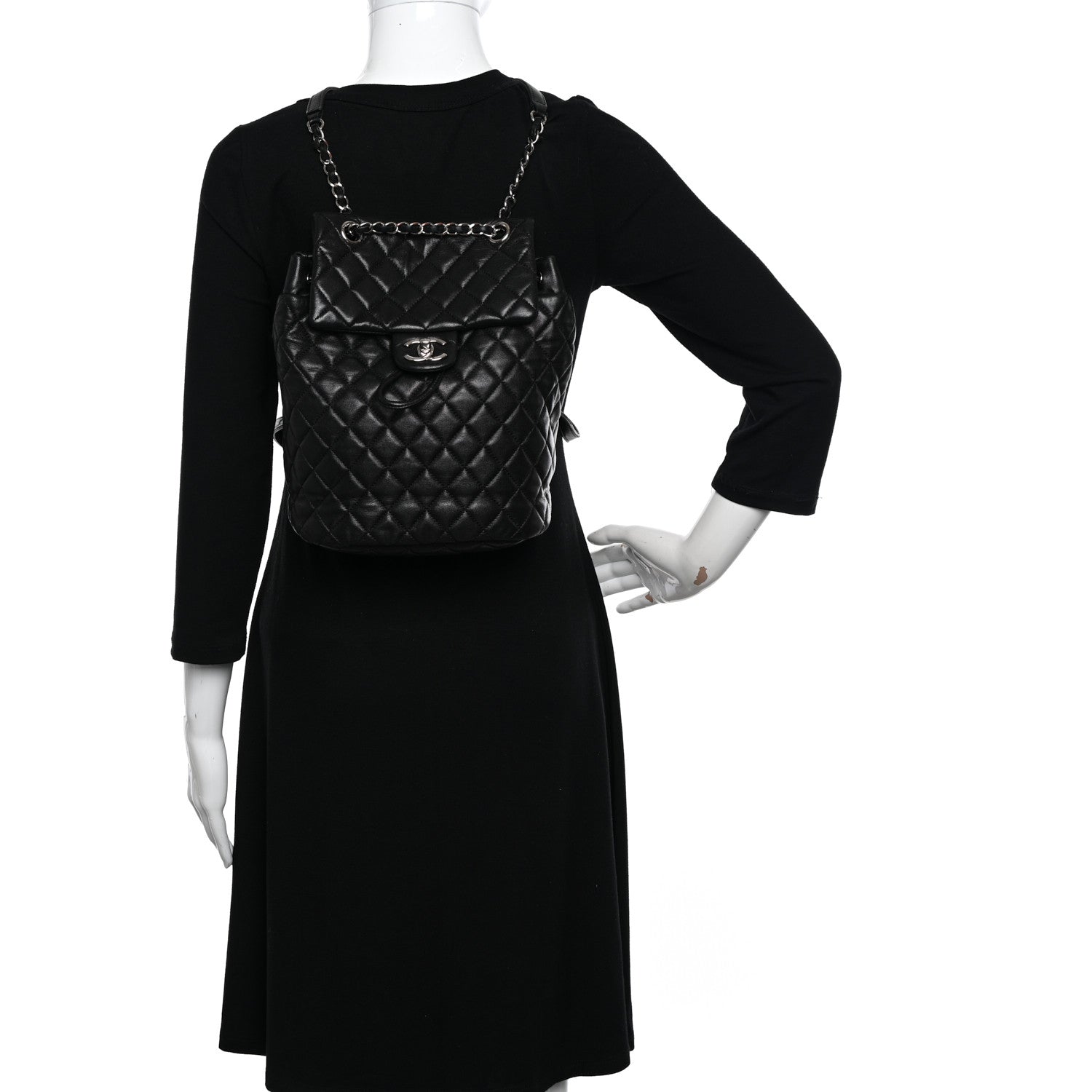 Chanel Lambskin Quilted Small Urban Spirit Backpack Black 2 of 15