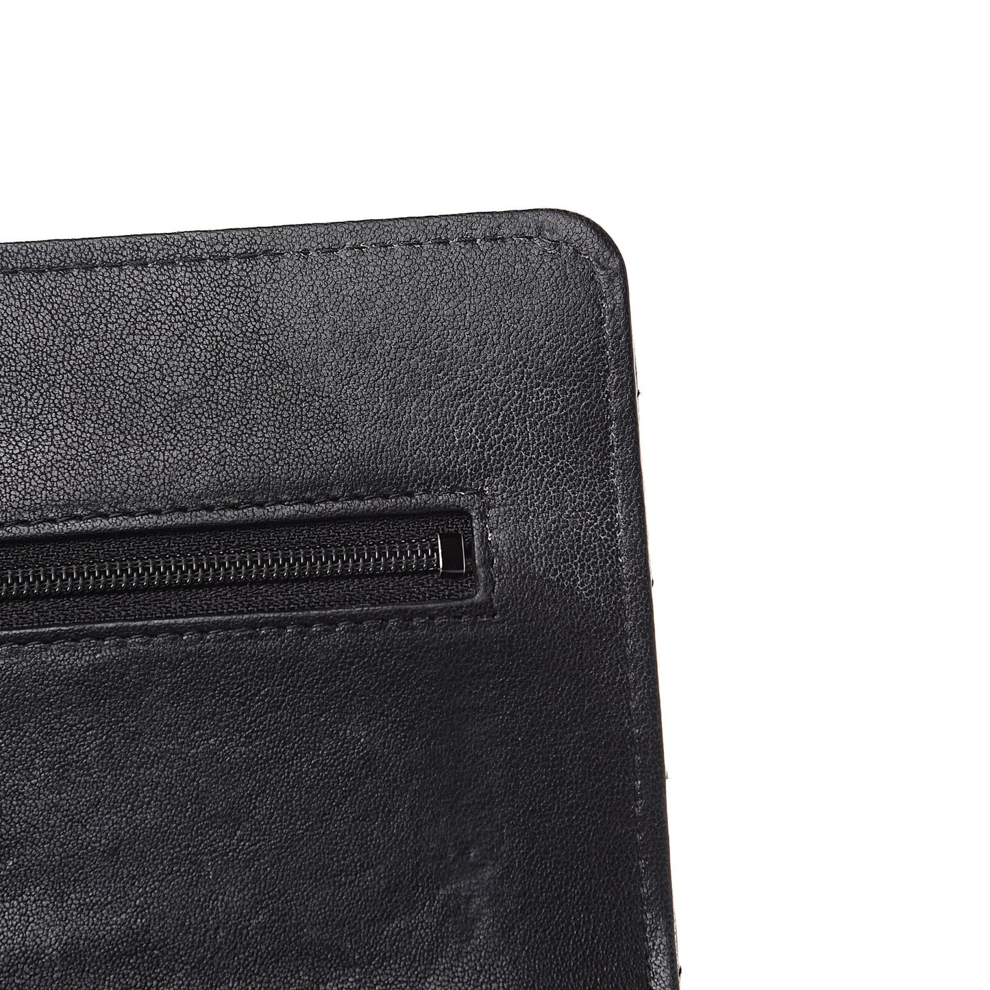 Sheepskin Chevron Quilted Reissue Wallet On Chain WOC So Black