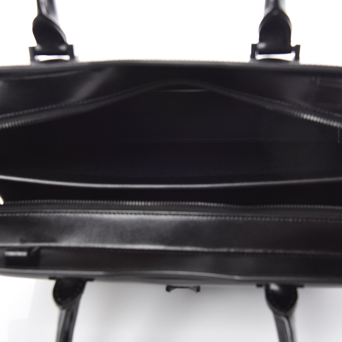 Shiny Calfskin Medium Uptown Tote Black