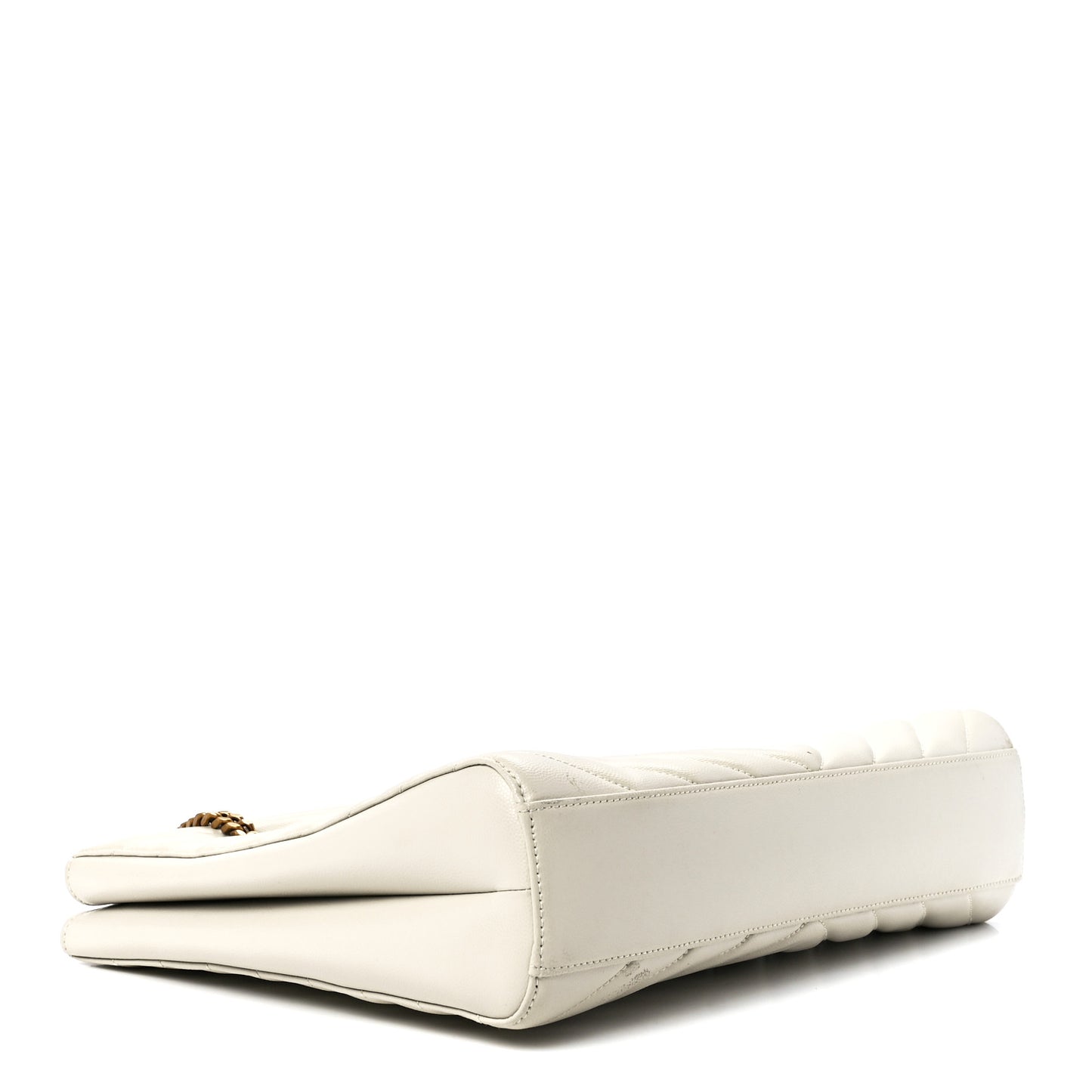Grain de Poudre Matelasse Chevron Medium Tribeca Shopping Bag Crema Soft