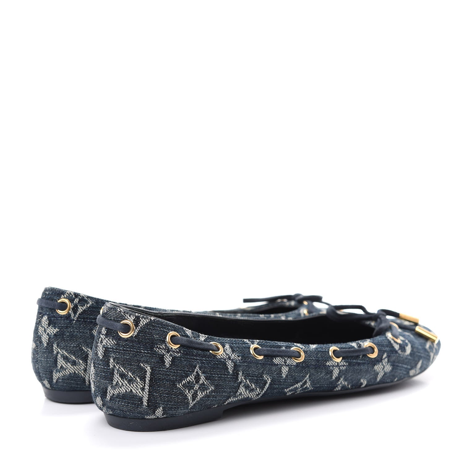 Louis Vuitton Monogram Denim Oasis Ballerina Flats 37.5 Blue 4 of 10