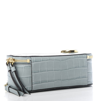 Chloe Calfskin Crocodile Embossed Mini C Vanity Bag Faded Blue 4 of 10