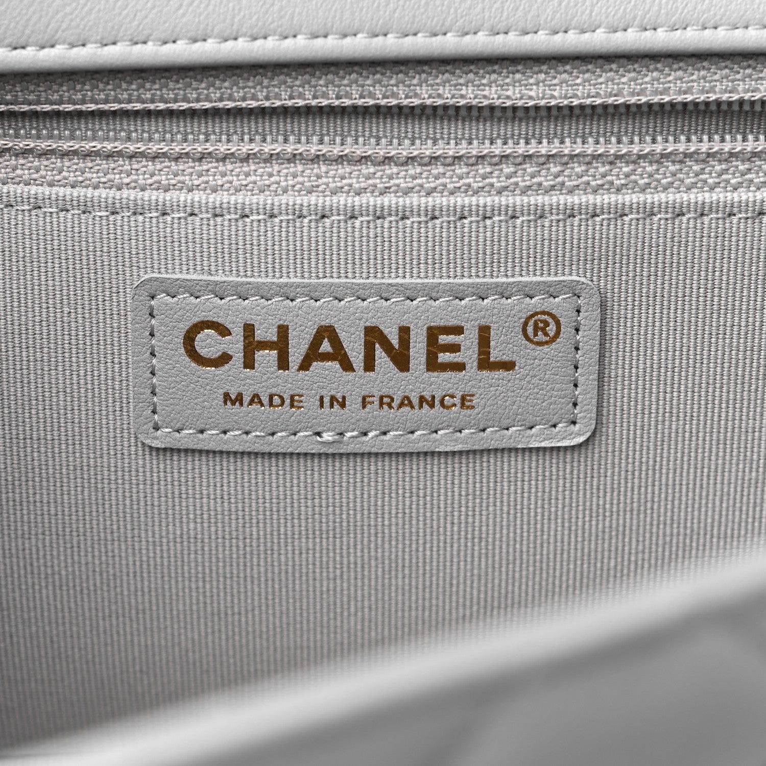 Chanel Calfskin Quilted Small Lady Handle Clutch With Chain Grey 5 of 9