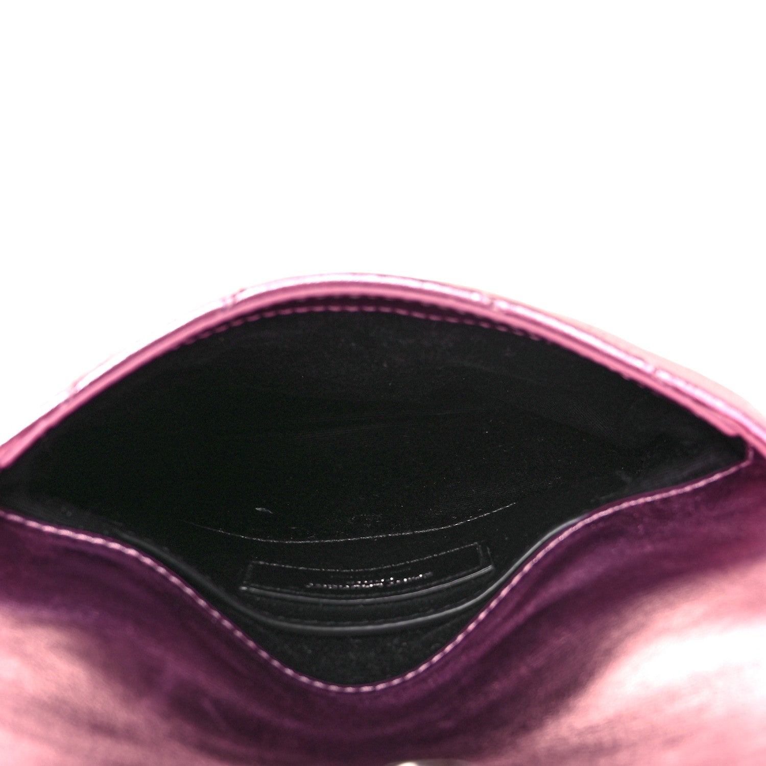 Saint Laurent Metallic Lambskin Matelasse Monogram Double Flap Bag Azalea 4 of 9
