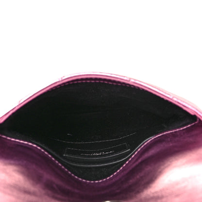 Saint Laurent Metallic Lambskin Matelasse Monogram Double Flap Bag Azalea 4 of 9