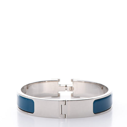 Hermes Enamel Narrow Clic Clac H Bracelet PM Bleu Profond 3 of 4