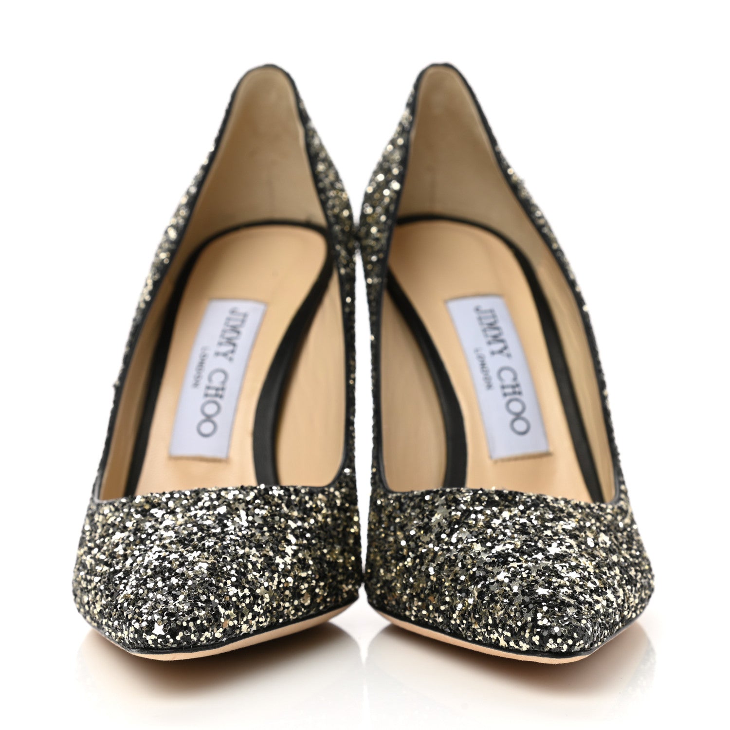 Jimmy Choo Coarse Star Glitter Romy 100 Pumps 35.5 Gold Mix 2 of 8
