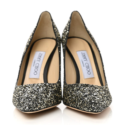 Jimmy Choo Coarse Star Glitter Romy 100 Pumps 35.5 Gold Mix 2 of 8