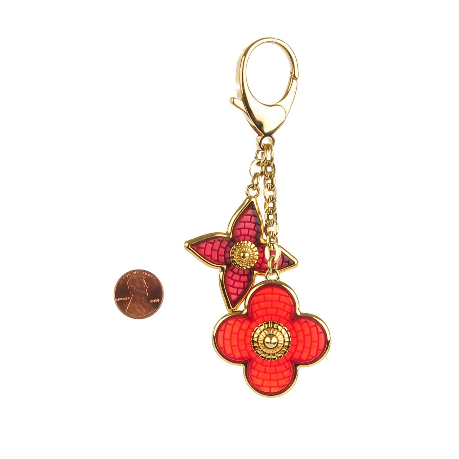 Louis Vuitton Metal Resin Mosaique Bag Charm Red 2 of 4