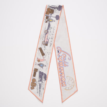Louis Vuitton Silk LV Comics Bandeau Rose Poudre 3 of 9