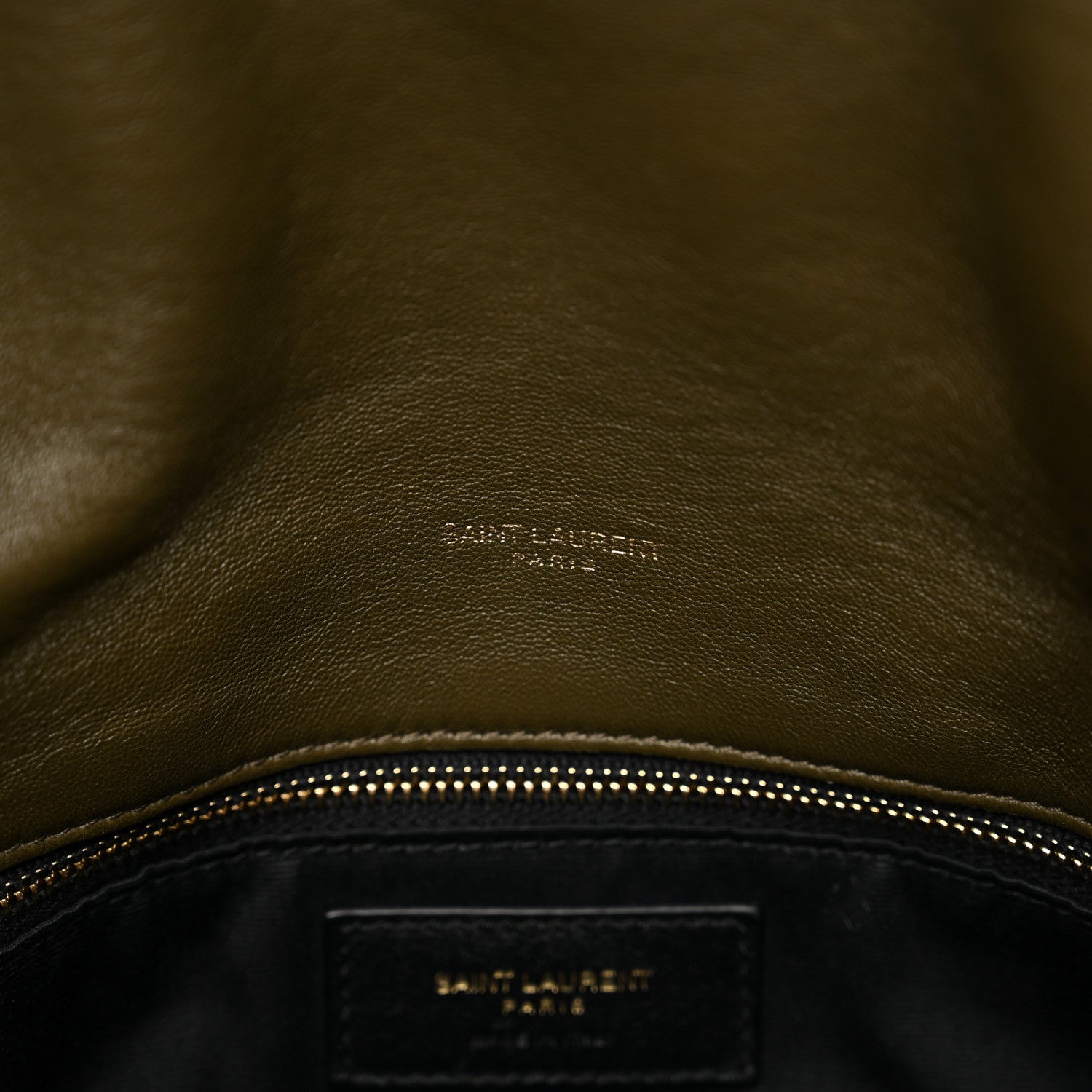 Saint Laurent Lambskin Quilted Medium Loulou Puffer Monogram Chain Satchel Seaweed 8 of 10