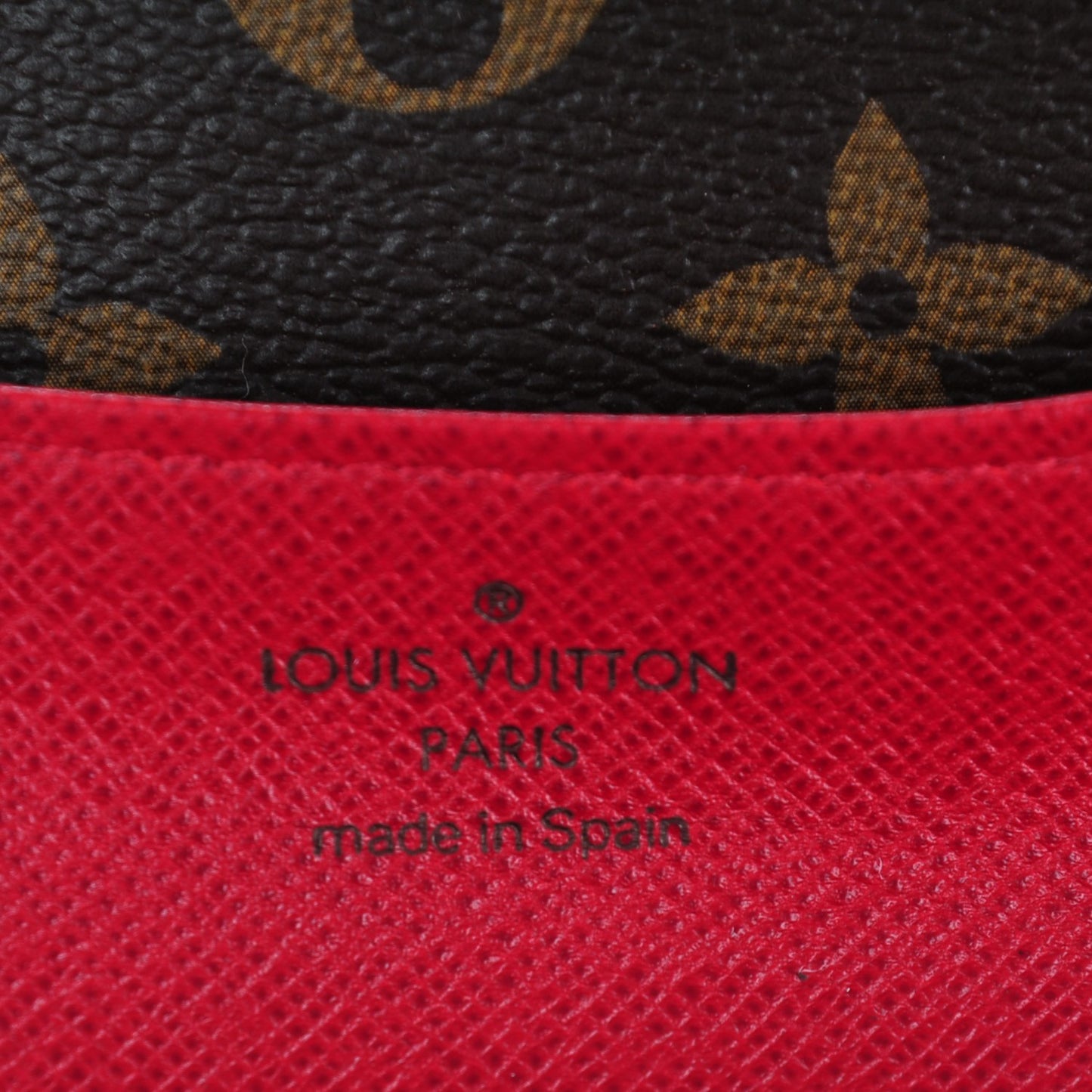 Monogram Emilie Wallet Red