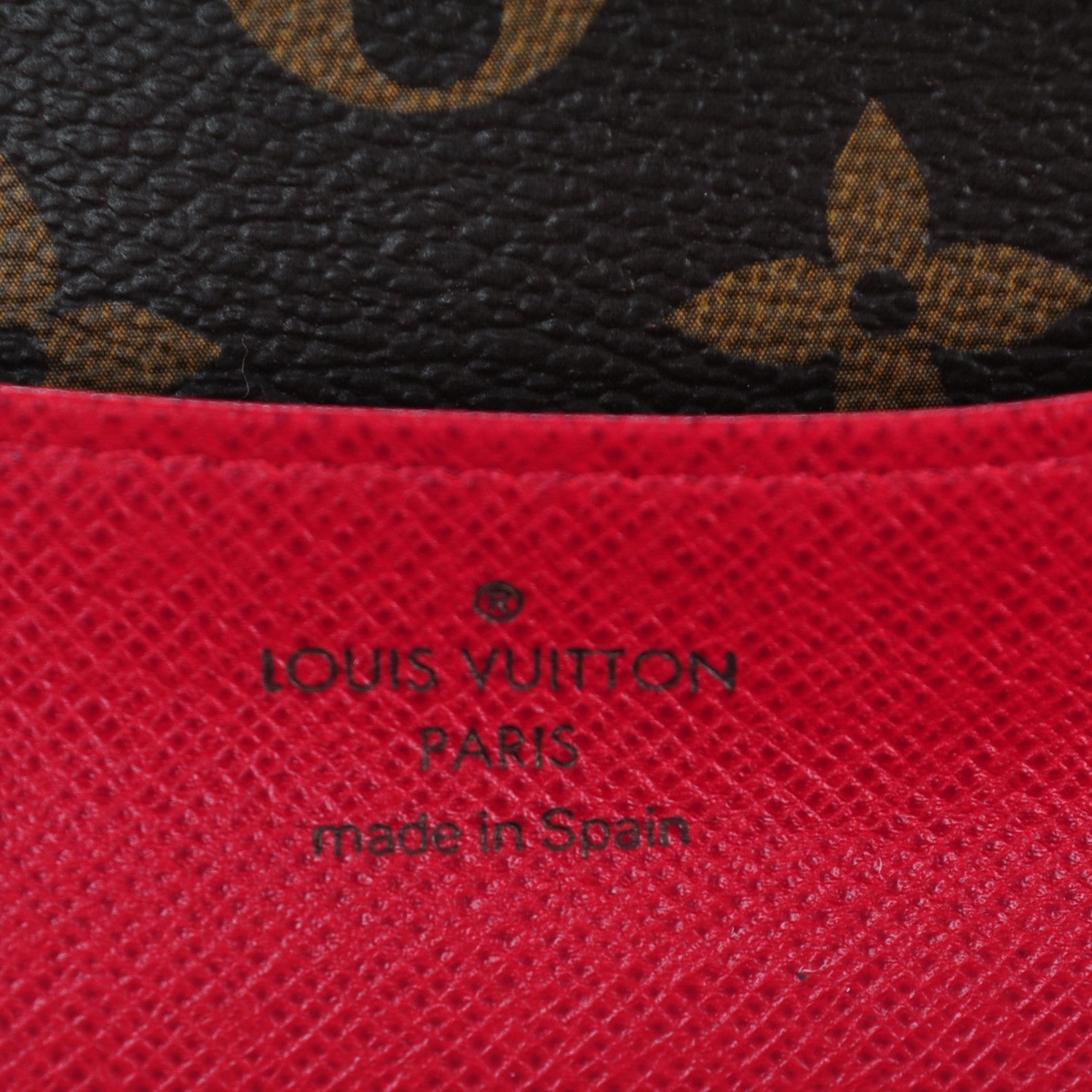 Louis Vuitton Monogram Emilie Wallet Red 6 of 8
