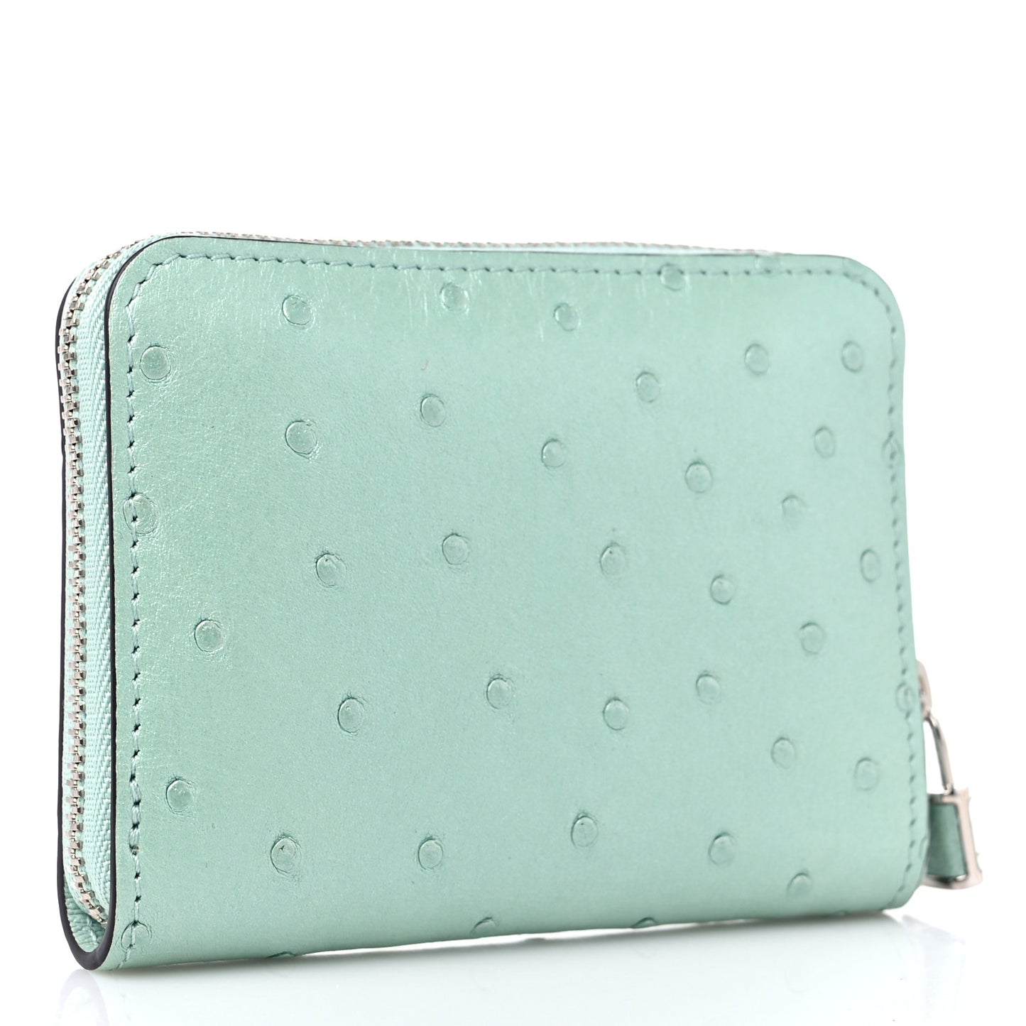 Ostrich Zippy Coin Purse Candy Green