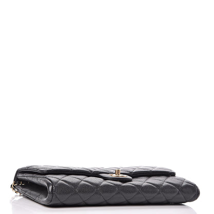 Chanel Caviar Quilted Clutch With Chain Flap Dark Grey 6 of 17