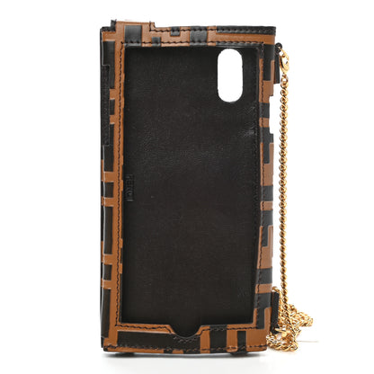 Fendi Calfskin FF Embossed IPhone X Case Tobacco 5 of 6