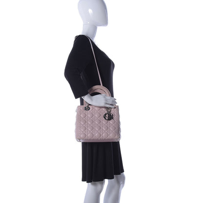 Christian Dior Lambskin Cannage Medium Lady Dior Light Pink 3 of 10