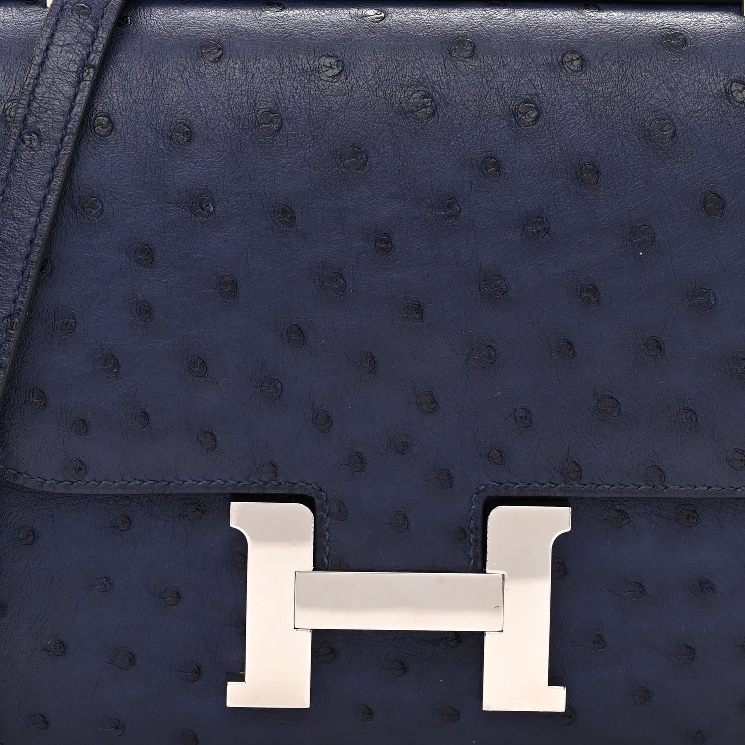 Hermes Ostrich Constance 18 Bleu Iris 8 of 11
