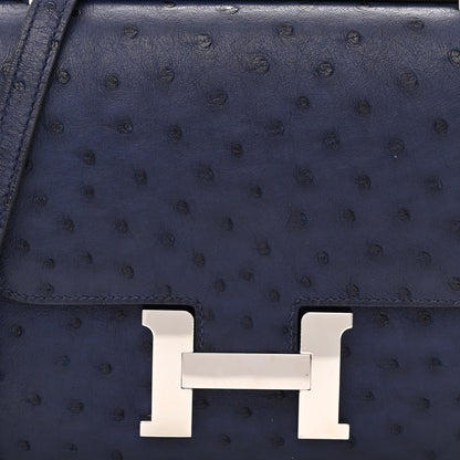 Hermes Ostrich Constance 18 Bleu Iris 8 of 11
