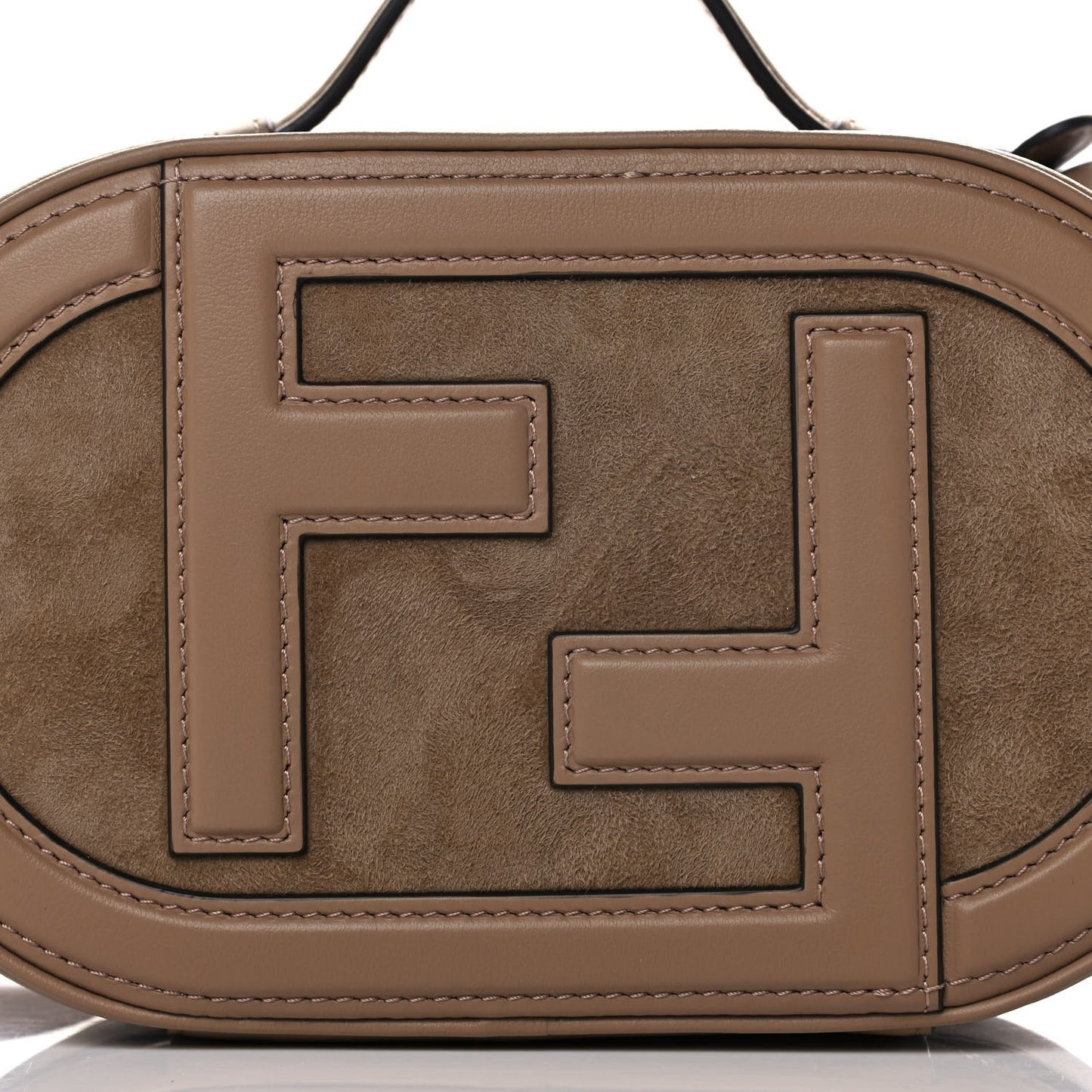 Vitello Grace Camoscio O'Lock Mini Camera Case Sand Rovere