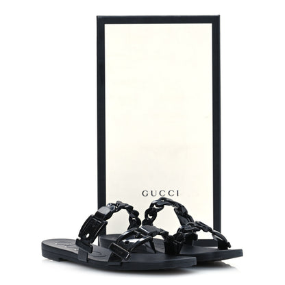 Gucci Rubber Womens Slide Sandals 36 Black 10 of 10