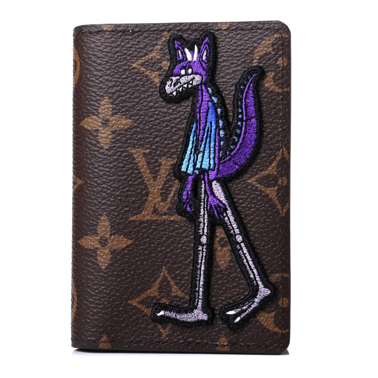 Louis Vuitton Monogram Embroidered Cartoon LV Friend Pocket Organizer 1 of 4