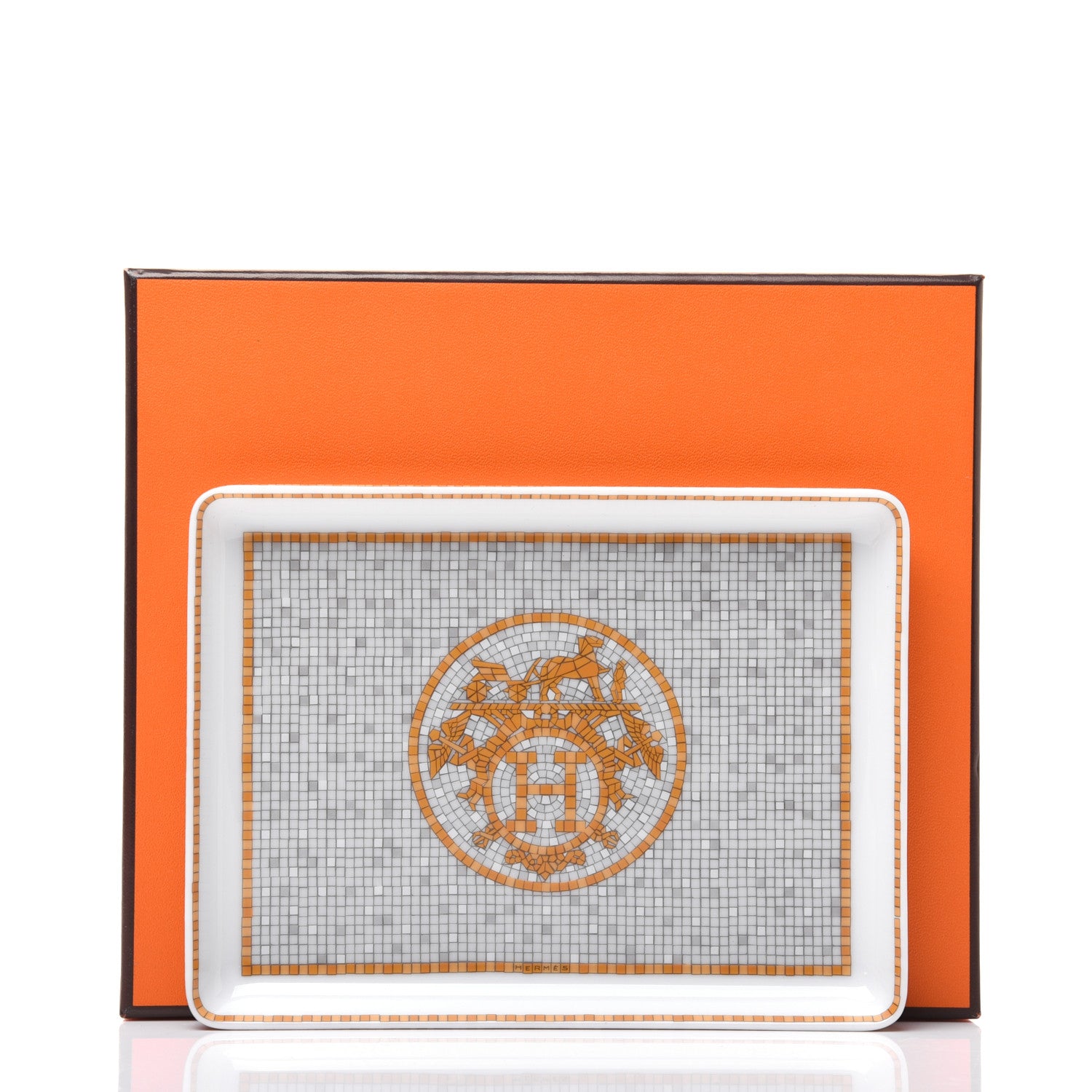 Hermes Porcelain Mosaique au 24 Sushi Plate 7 of 7