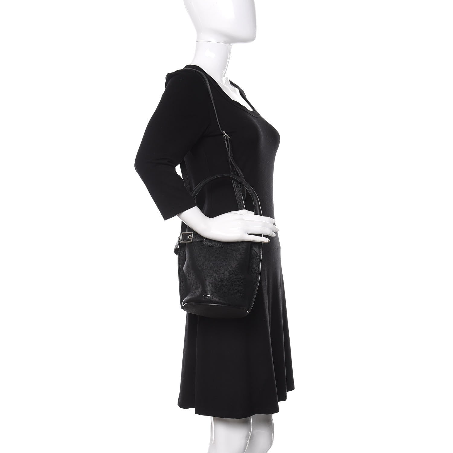 Celine Supple Grained Calfskin Nano Big Bag Bucket Black 2 of 10