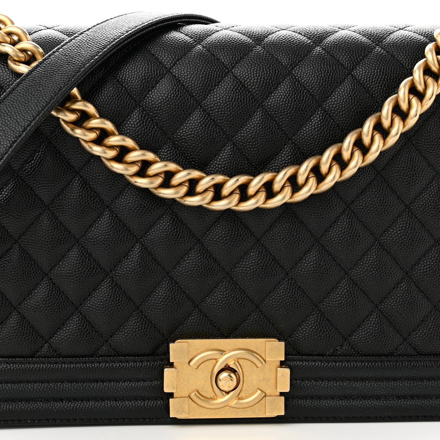 Caviar Quilted New Medium Boy Flap Black