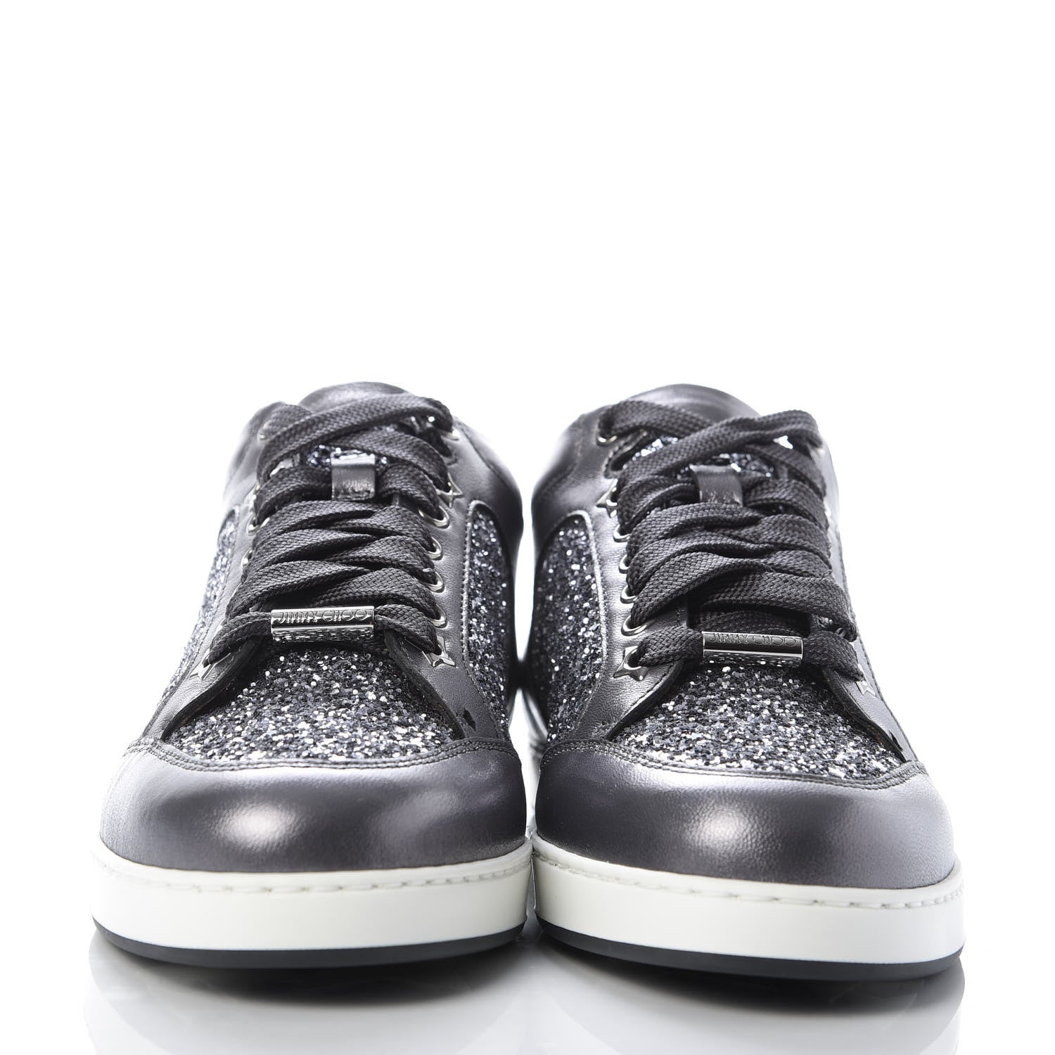 Jimmy Choo Glitter Miami Sneakers 36 Grey 2 of 10