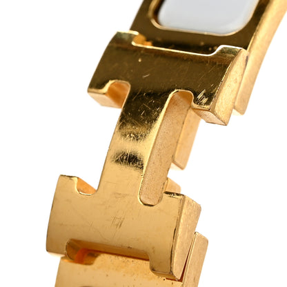 Hermes Enamel Narrow Clic Clac H Bracelet GM White 8 of 9