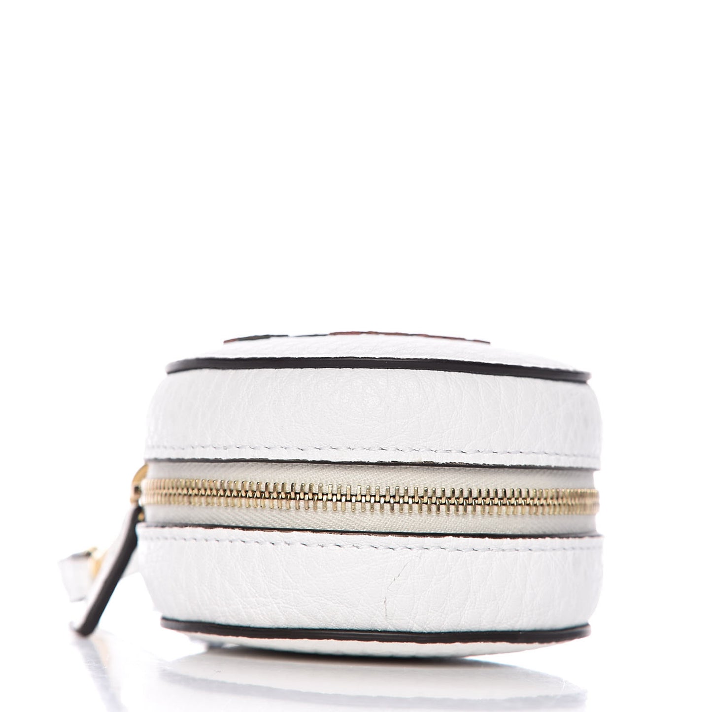 X FILA Calfskin Mania Backpack Help Bag Charm White Blueberry Multicolor