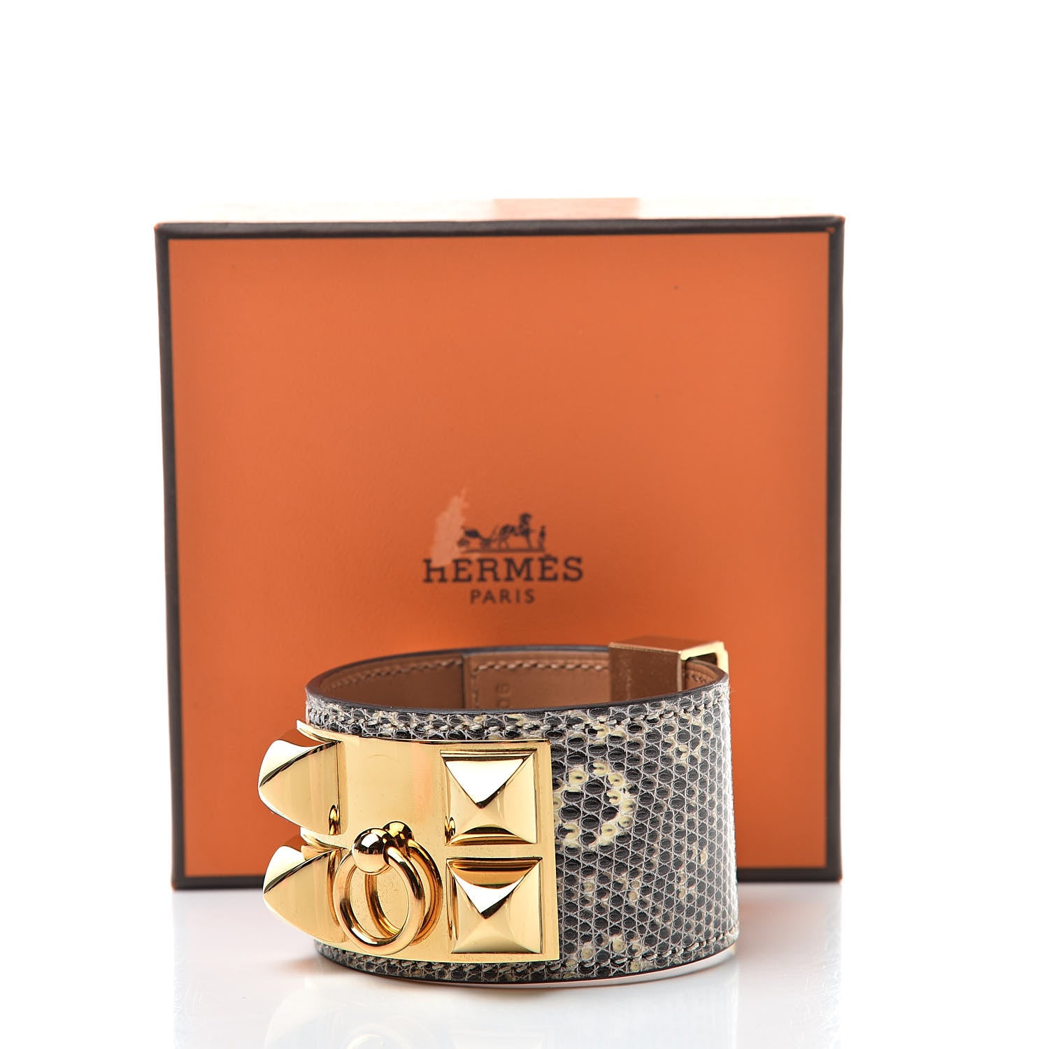 Hermes Lizard Collier De Chien CDC Bracelet T3 Ombre 8 of 8