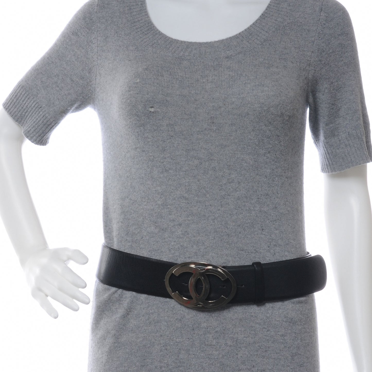 Leather CC Logo Belt 85 34 Black