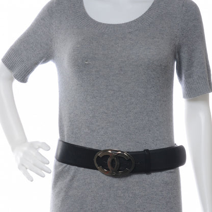 Chanel Leather CC Logo Belt 85 34 Black 2 of 6