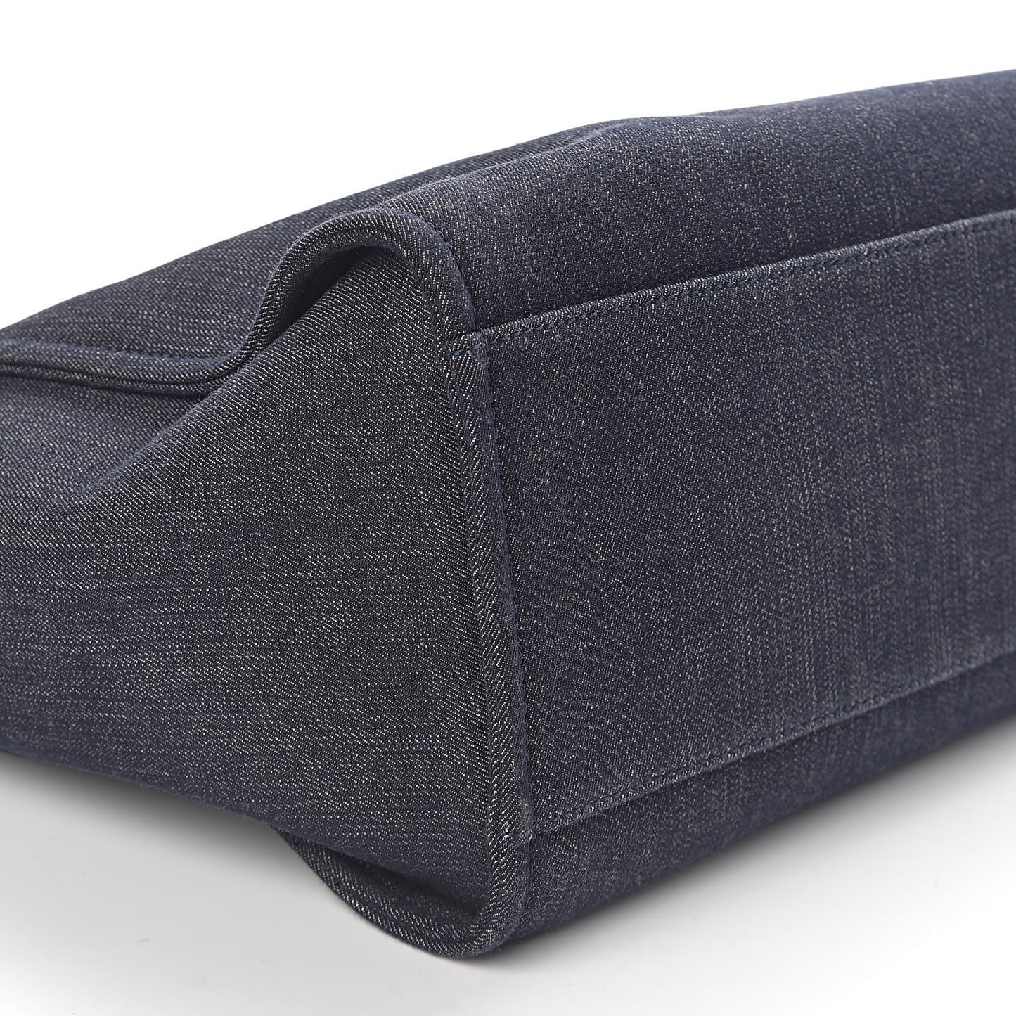 Denim Large Deauville Tote Blue Orange