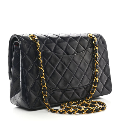 Chanel Lambskin Quilted Medium Double Flap Navy 3 of 12