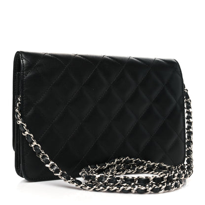 Chanel Calfskin Quilted Cambon Wallet on Chain WOC Black 3 of 11